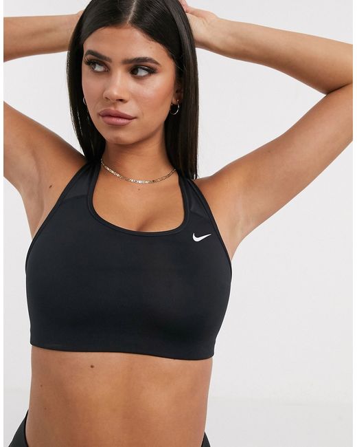 Nike Training swoosh logo bra in