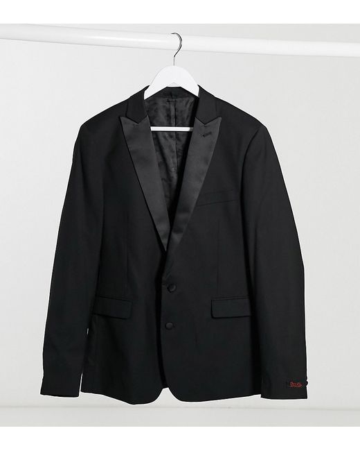 Devils Advocate Plus skinny fit tuxedo suit jacket-