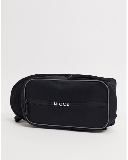 Nicce fanny pack with rubber logo and chunky zip in