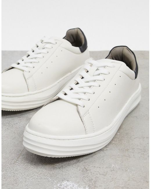 Bolongaro Trevor stack sole chunky leather sneakers in