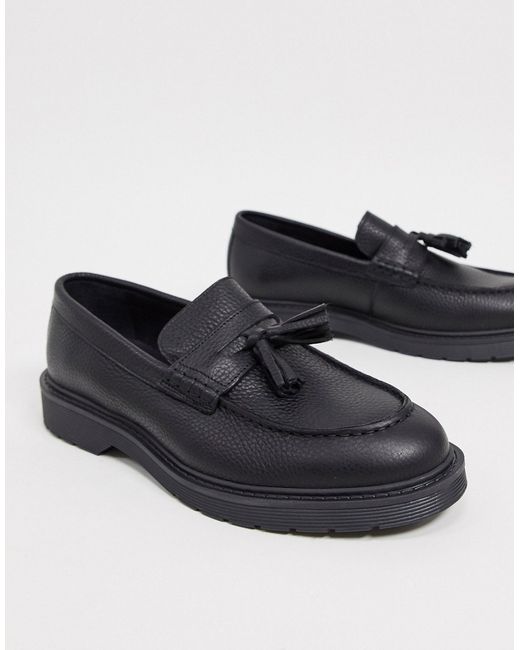 Selected Homme leather tassel loafer in