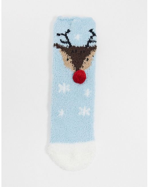 Loungeable rudolph socks in christmas gift box-
