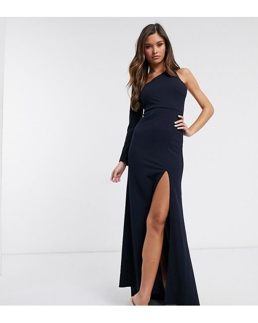 Jaded Rose exclusive asymmetric sleeve maxi dress in
