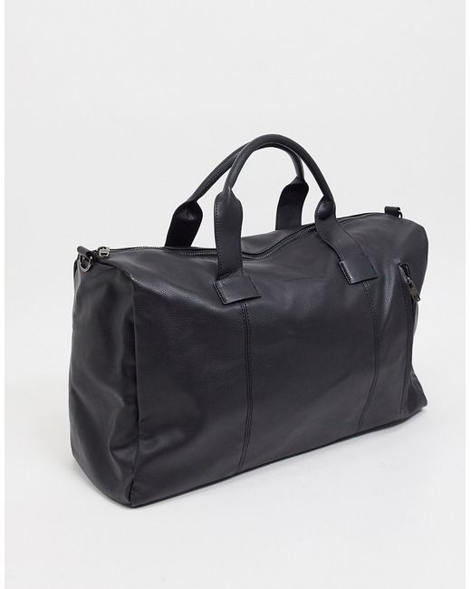 French Connection faux leather classic holdall bag in