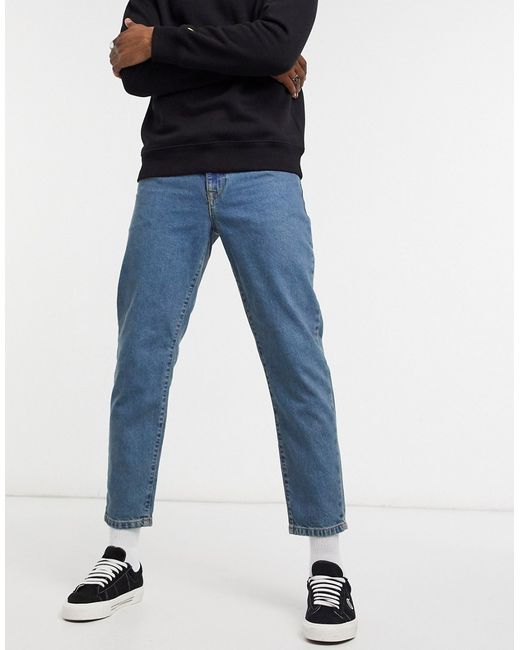 Asos Design classic rigid jeans in tinted mid wash