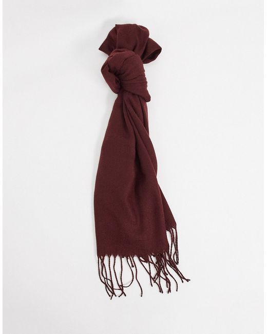 Jack & Jones scarf in burgundy-