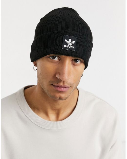 Adidas Originals logo recycled ribbed beanie in