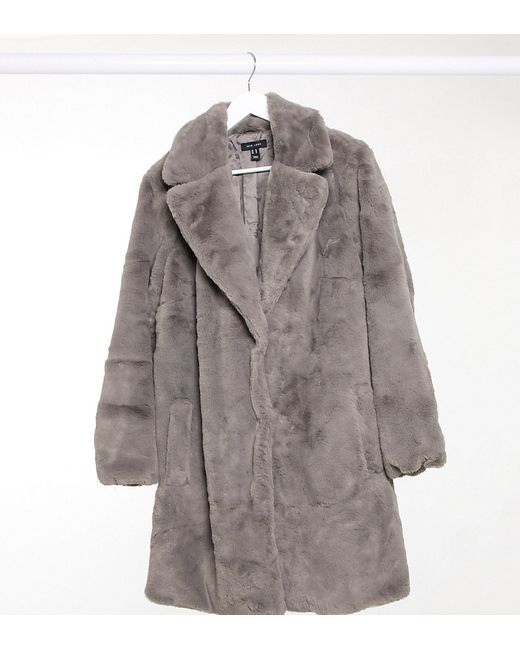 New Look Plus New Look Curve faux fur jacket in