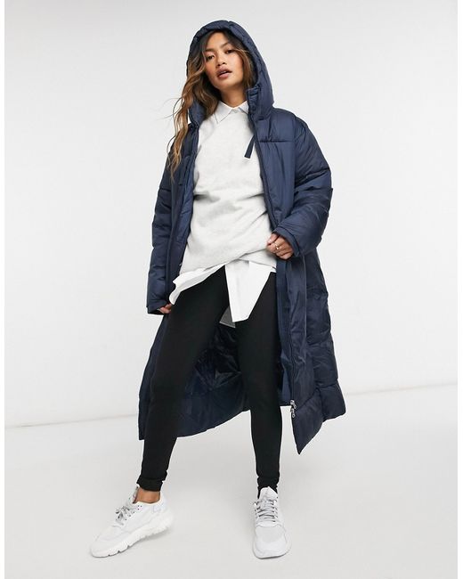 Weekday Ally long padded jacket in