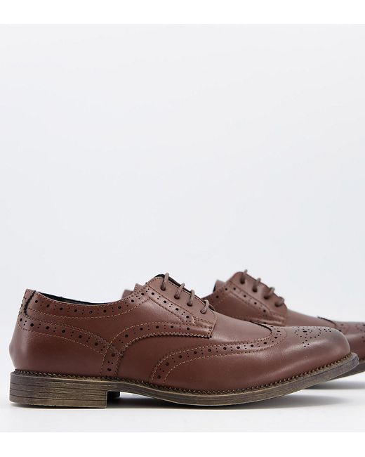 Truffle Collection Truffl Collection wide fit formal lace up shoes in