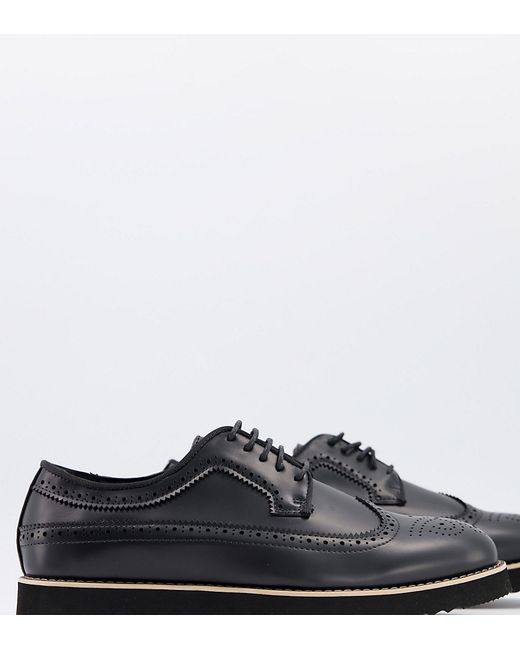 Truffle Collection wide fit casual lace up brogues in