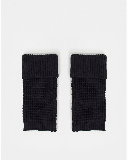 Asos Design fingerless knit mittens in