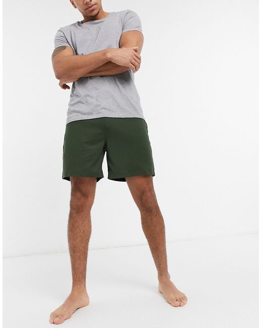 Loungeable lounge shorts in khaki-