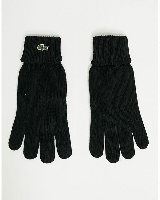 Lacoste logo knit gloves-