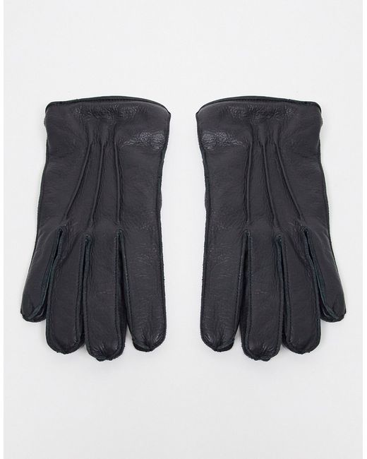 Bolongaro Trevor grain leather gloves-