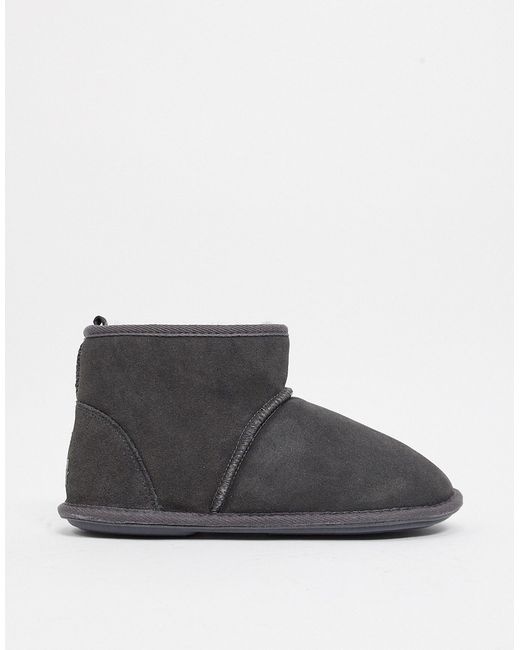Sheepskin by Totes suede slipper boots in