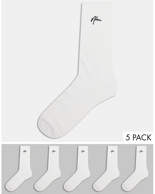 New Look 5 pack socks with embroidered NLM in