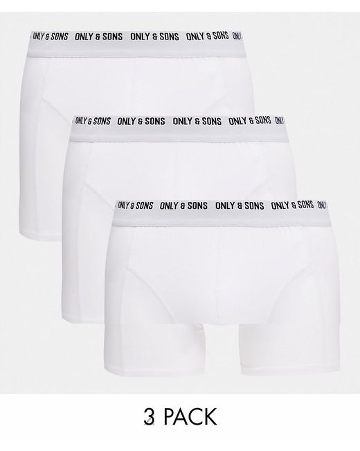 Only & Sons 3-pack boxer briefs in