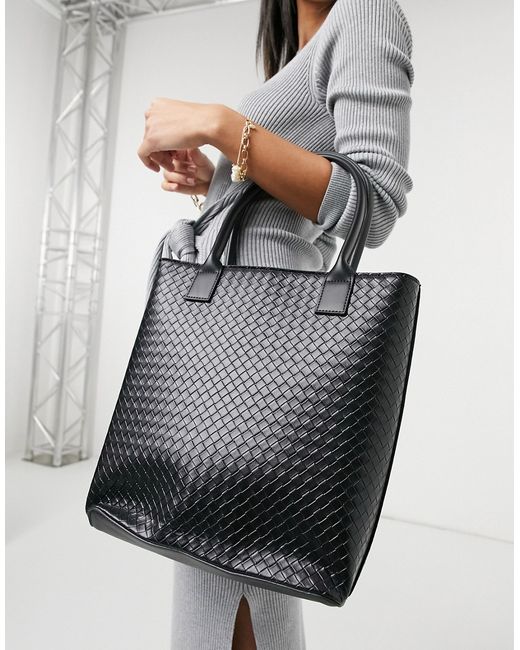 Truffle Collection weave tote bag in