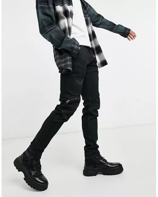 G-Star 3D slim jeans in black-