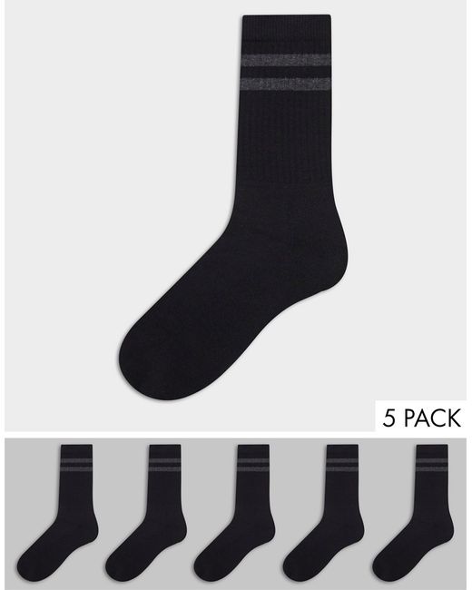 French Connection FCUK 5 Pack sports socks in