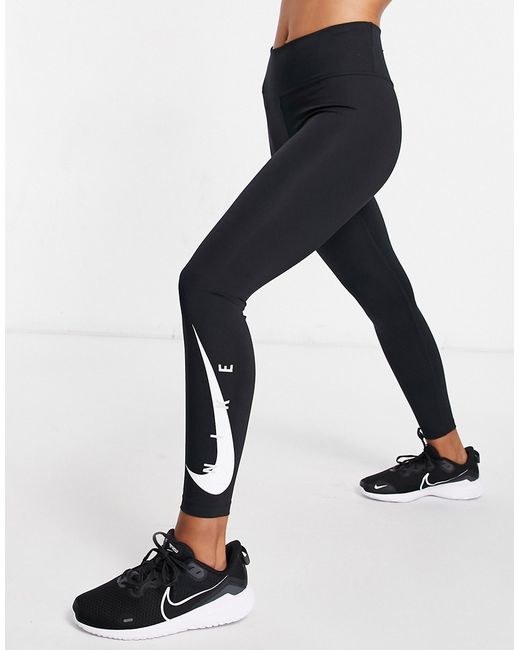 Nike Running Swoosh 7/8 leggings in