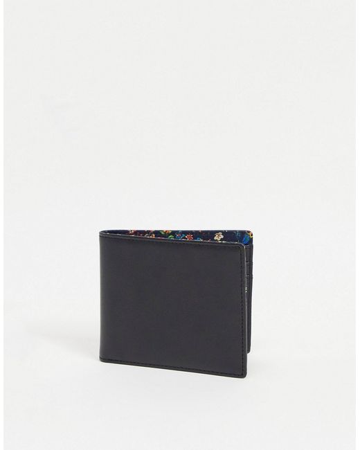 Gianni Feraud leather bill fold liberty print trim wallet-