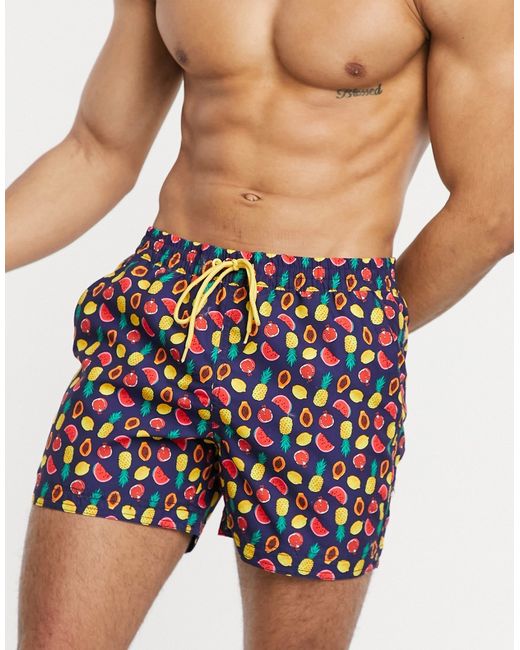 South Beach swim shorts in tropical fruit print-