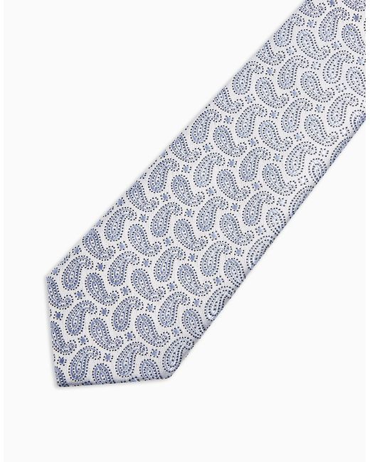 Topman paisley tie in and blue