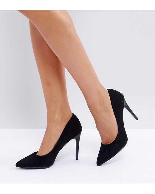 New Look High Heel Suedette Court Shoe-