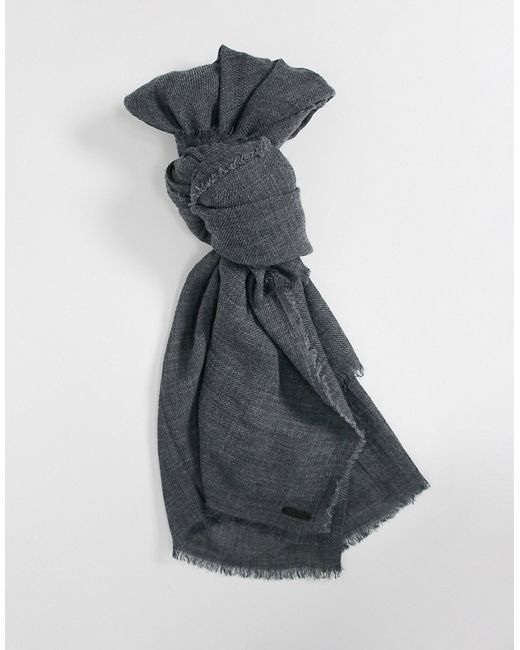 AllSaints oversized scarf in charcoal-