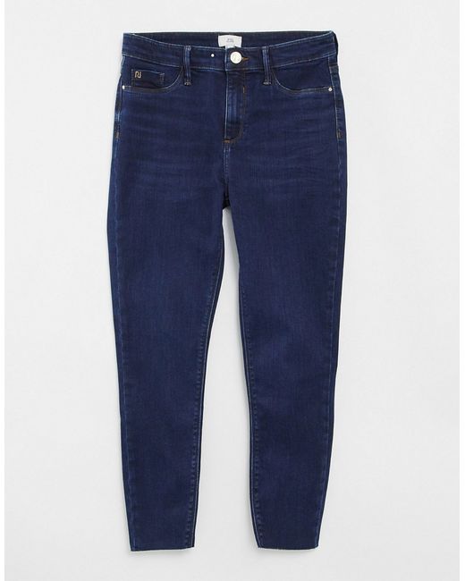 River Island Molly skinny jeans in dark auth