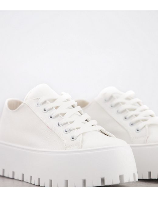Asos Design Wide Fit Devoted chunky canvas sneakers in