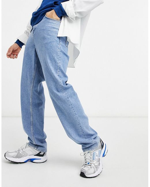 Asos Design relaxed jeans in mid wash