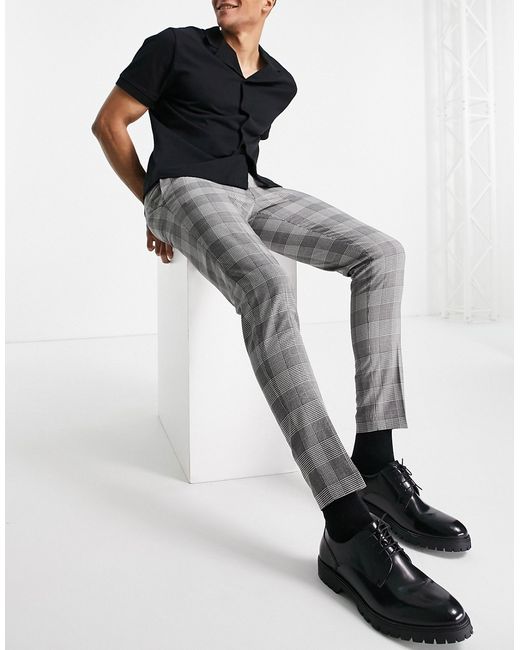 Asos Design super skinny smart pants in prince of wales check