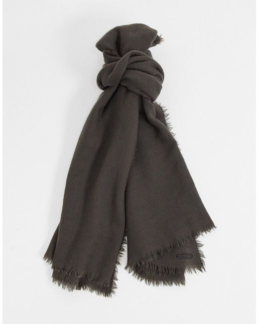 AllSaints oversized scarf in sandalwood-