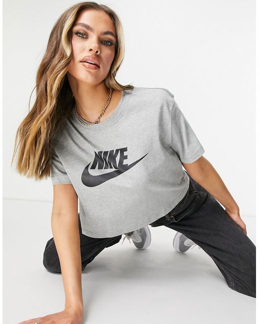 Nike essential cropped t-shirt in