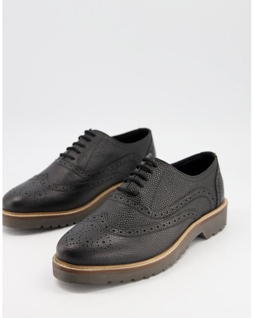 Ben Sherman chunky leather lace up brogues in