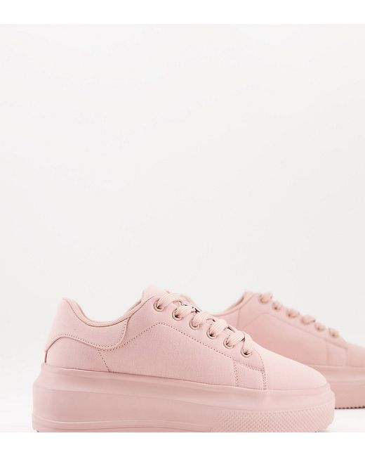 Asos Design Wide Fit Dorina chunky sole sneakers in