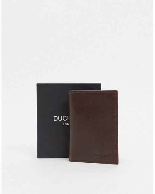 Duchamp leather folding card holder