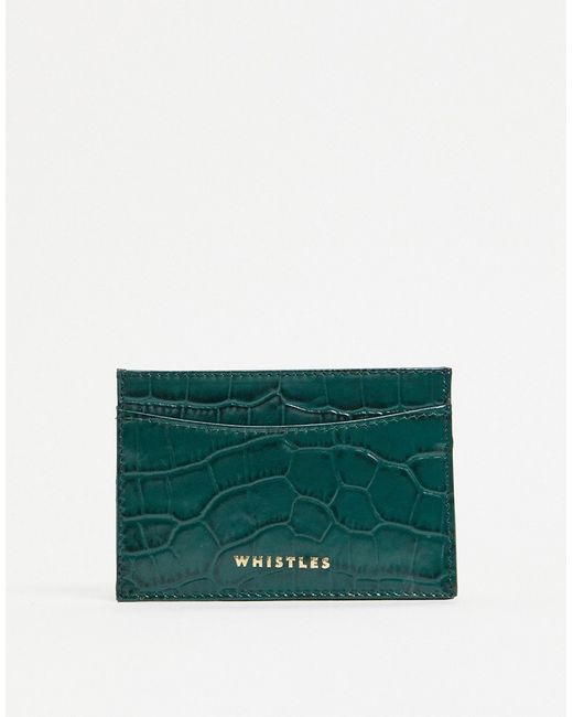 Whistles shiny croc card holder in