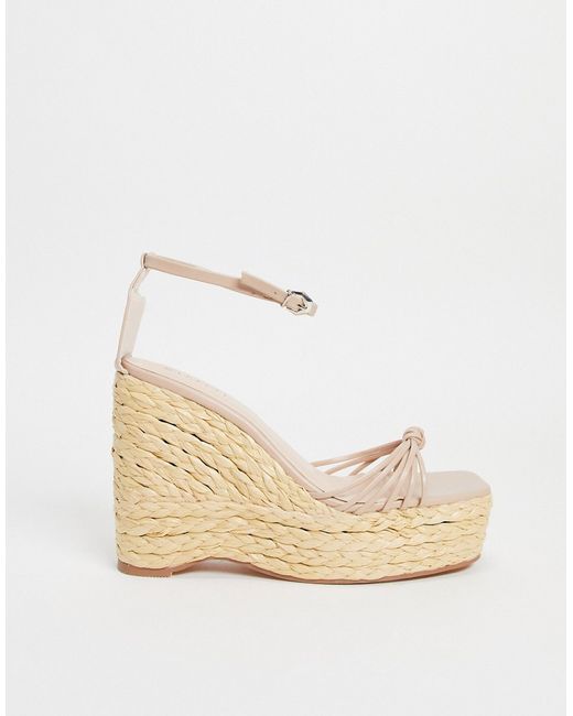 SIMMI Shoes Simmi London Halima chunky strap wedge sandals in