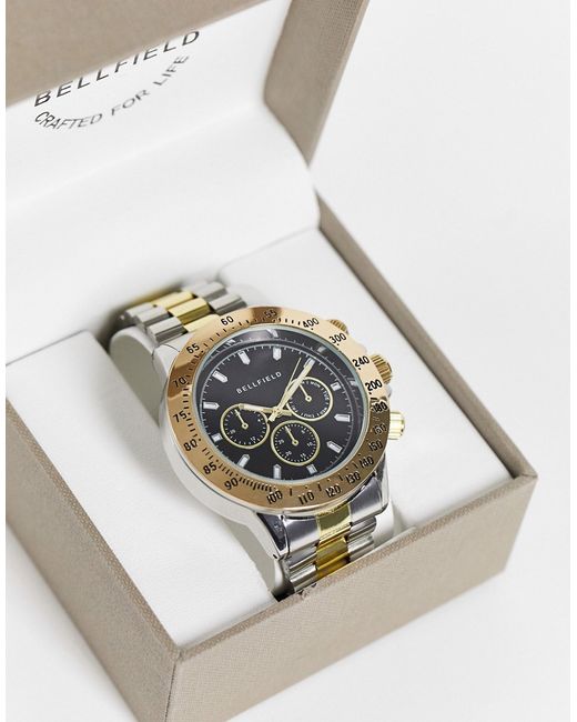 Bellfield bracelet watch with black dial-