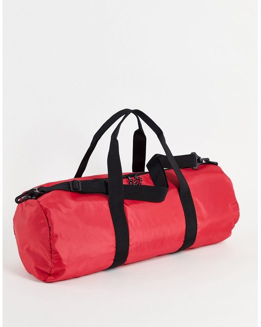 Asos Design gym barrel bag in nylon with shoulder strap 37 Liter
