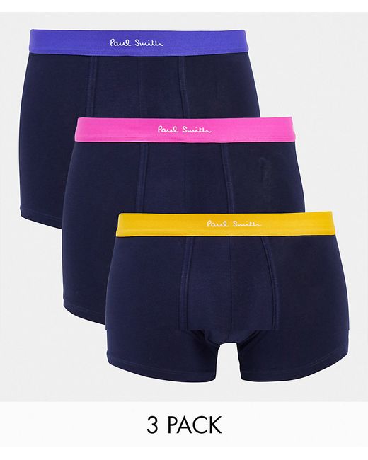 PS Paul Smith Paul Smith 3 pack trunks with contrast waistband in