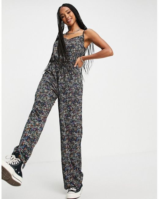 Only jumpsuit in ditsy pop floral print-