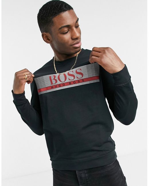 Boss Bodywear sweatshirt with contrast chest logo in