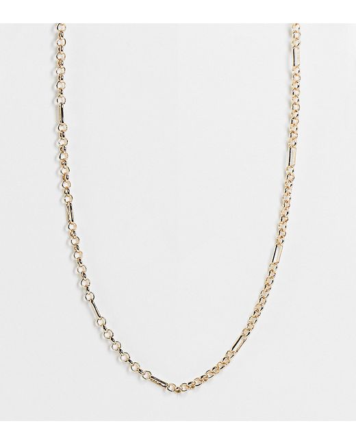 Reclaimed Vintage inspired minimal chain necklace with t bar in
