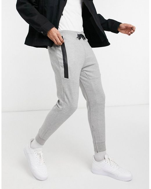 Pull & Bear sweatpants with contrast zips in
