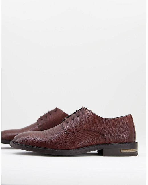 Walk London Oliver derby shoes in etched leather